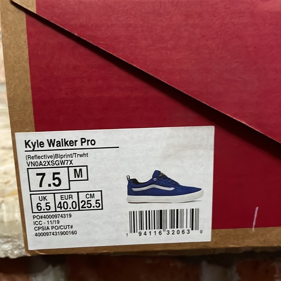 Vans Kyle Walker pro Reflective Blue Print True white - Picture 9 of 10